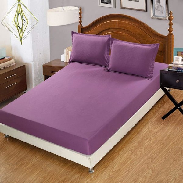 Lakan med resår, 180 x 220 cm, överdrag 30 cm, polyester madrassskydd