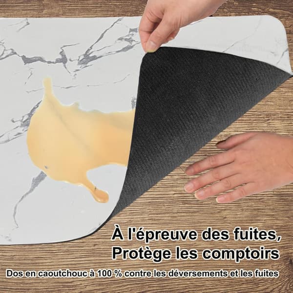Oppvaskmatte, absorberende oppvaskmatte 30×20 cm, sklisikker
