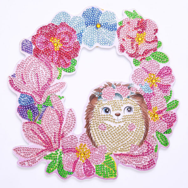 Håndlavet diamantmaleri blomsterkransform diamantmaleri Ki
