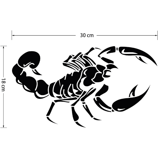 3D Vandtæt Bilhjelm Sticker, Scorpion Mønster Auto Karosseri Dekor Selvklæbende Sticker Bil Vinyl Karosseri Kofanger Vindue Sticker Bil