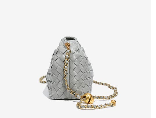 Vävd Kedja Molnväska Agate Gray