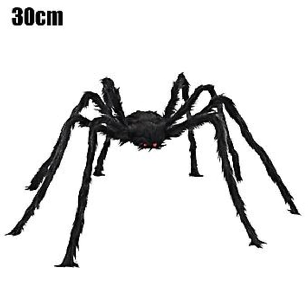 Stor Hårig Jätte Spindel Halloween Rekvisita Spökhus Fest Dekoration (30cm)