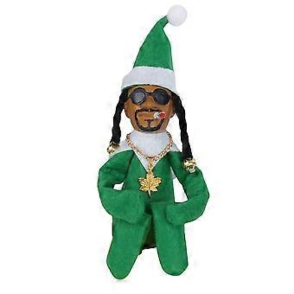 Snoop On A Stoop Joulupukki-nukkekoriste Uusivuosi Joululahja Lelut (Vihreä kaulakorulla)