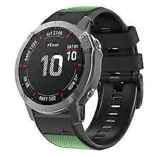Typ E Diamanttextur Klockarmband för Garmin Tactix 7 Pro/Fenix 7X/6X Pro/5X Plus, 26mm Tvåfärgat (Stil E)