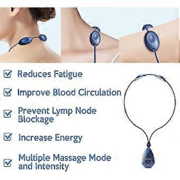 Lymfeaktivitet nakkemassageapparat - smertelindring i nakken, lymfedrænage nakkemassage, 5 tilstande