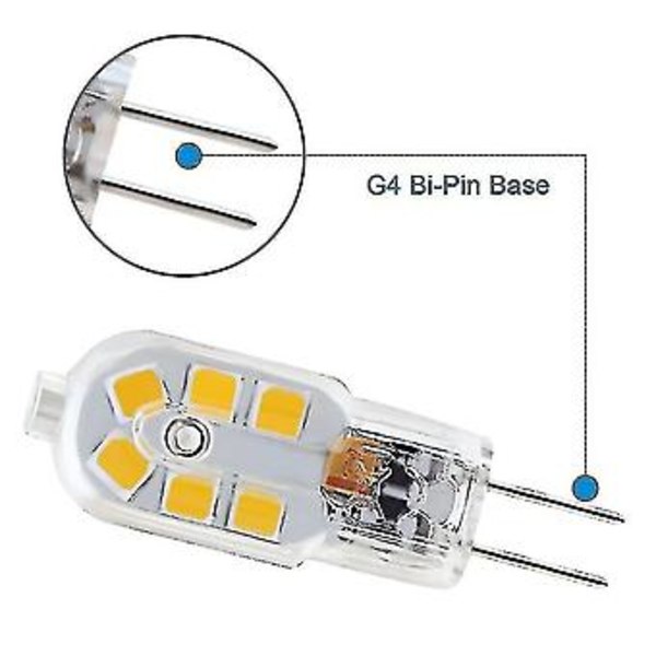10 st G4 3W 200-300Lm 12 LED Bi-Pin Lampor 2835Smd Varmvit Kylvit Naturvit LED Majs B -Bp ( )