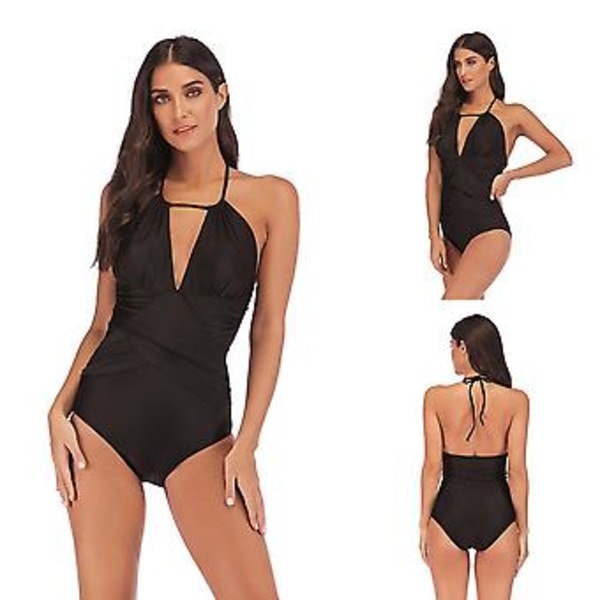 Girl’s swimsuit  conservatively thin pattern one-piece bikini swimwear L