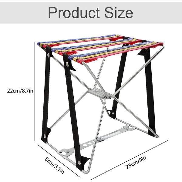 Folding Stool - Folding Camping Stool - Fishing Stool - Folding Stool - Lightweight Travel Chair - Folding Garden Bench - Made Of Stainless Steel And