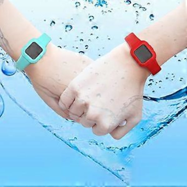 Yksivärinen silikoninen kellon ranneke Garmin Vivofit jr 3 -kelloon - Punainen (Punainen)