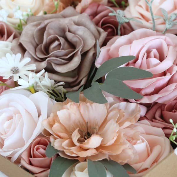 Kunstige blomster Silkeblomster til DIY buketter Midtstykke