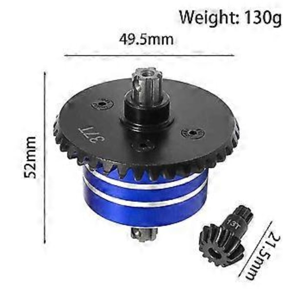 Metalldifferentialhus och differentialväxelsats i stål för ARRMA 1/10 2WD 4WD 3S 4S RC Bil Uppgradering
