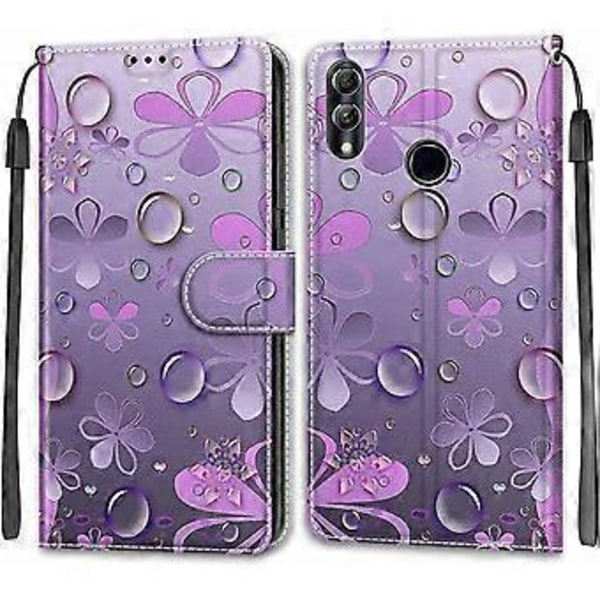 (Stil 5) ChoosEU Etui til Huawei P Smart 2019 Læder Etui med Silikone Stødsikkert Wallet Flip Etui og Folio Stand Funktion Stilfuldt Mønster til Pige