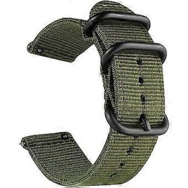22mm Universellt Ballistiskt Klockarmband, Nylon Canvas Vävd Ögla Ersättningsrem Armband Spänne Fäste Justerbar Stängning för Smart Klocka Sport Fitness