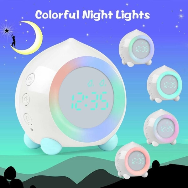 1pc White Kids Alarm Clock Luminous LED Digital Alarm Clock Lamp