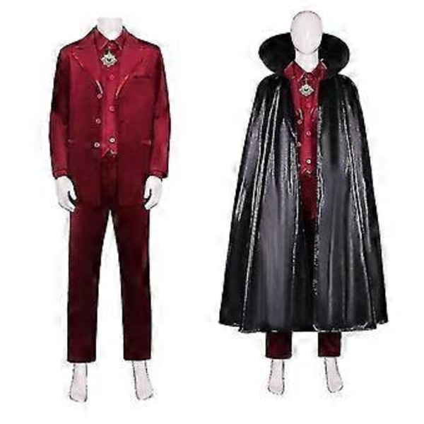 Rainfield Dracula Cosplay Halloween Costume Z (3XL Cloak)