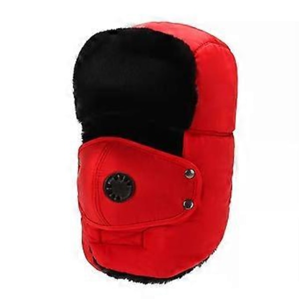 Lei Feng hatt vinterhatt vinter förtjockad utomhus unisex bil pullover bomullshatt (röd)