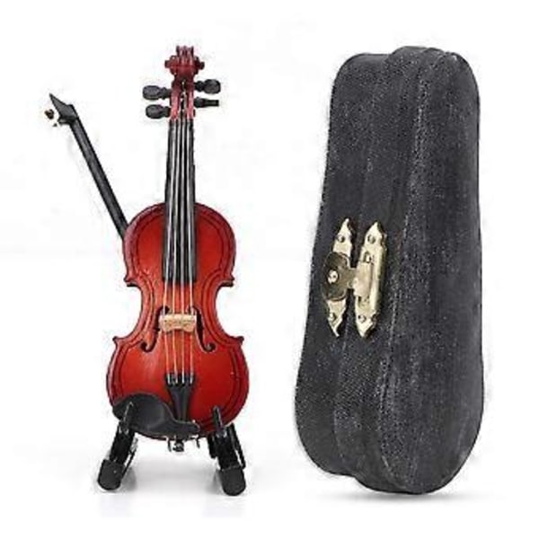 1:12 Miniatyrträinstrument Violinmodell med Asksimuleringstillbehör för dockhus ( )
