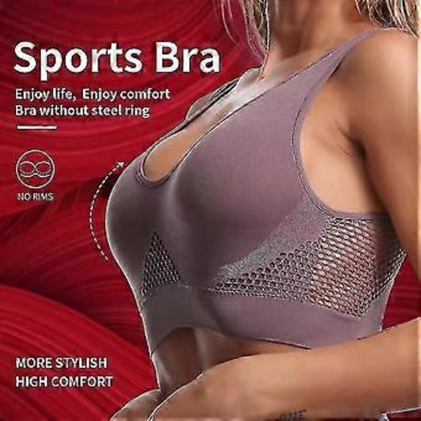 Sports-BH Sømløs Plus Size Sexy Push Up Bralette Kvinders BH Uden Støttebøjler Top Kvindelig Pitted Trådløs BH Tube Top (2XL Sort)