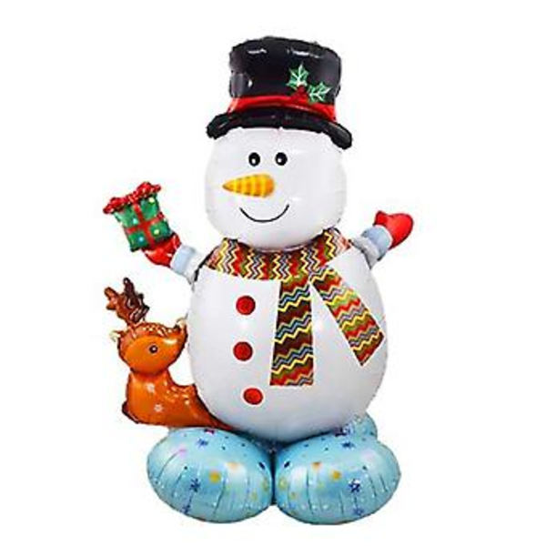 Stor Julemand Snemand Juletræ Ballon Party Dekoration Aluminium Folieballoner (Snemand)