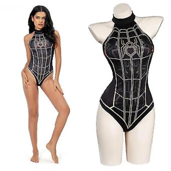 Spider-Man Jumpsuit Bikini Cosplay Kostym Baddräkt (S)