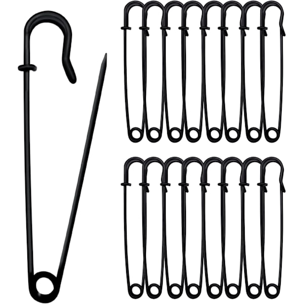 15-pack säkerhetsnålar (uppgraderade), 4\" stora säkerhetsnålar för kläder läder canvas filtar hantverk kjolar kiltar, extra L