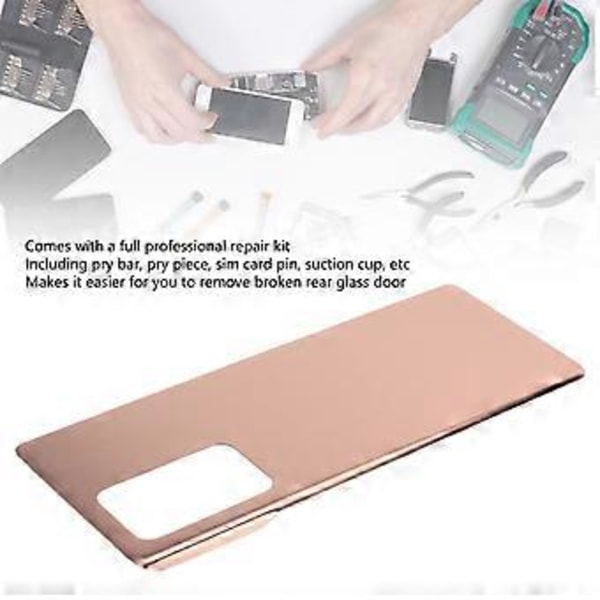 Takalasin vaihto puhelimen takakansi esiasennetulla teipillä Galaxy Z Fold 2 SM F916 5G Ruskea