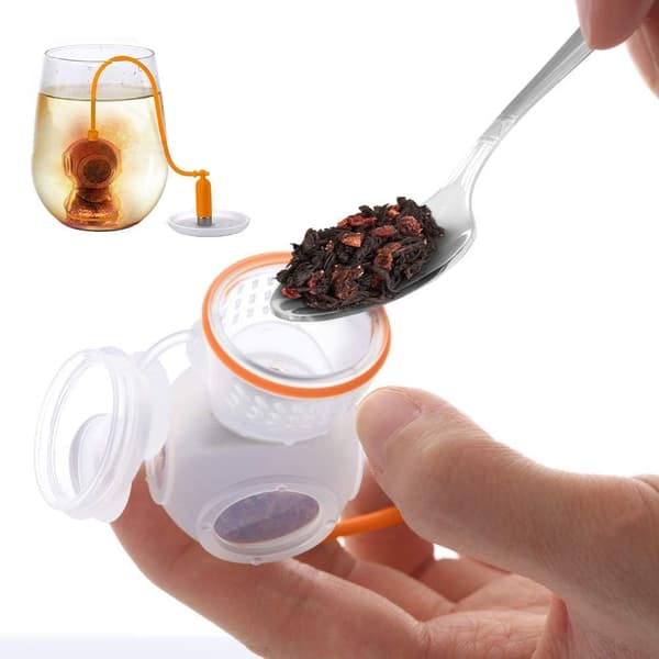 1PC Blå Silikon Teinfuser, Dykkerformet Mat Silikon T