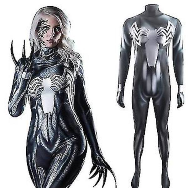 Life Venom Dräkt Kostym Bodysuit Halloween Outfit (L kvinnor)