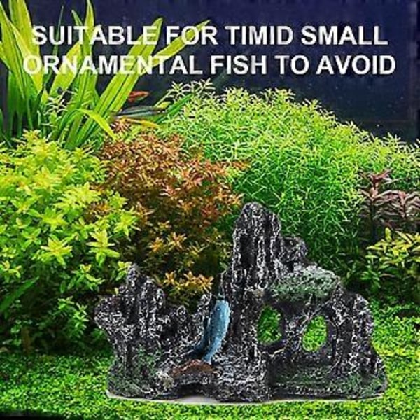 1 stk Kreativ akvarie dekoration landskab harpiks stenhave akvarium simulering harpiks stenhave  style43