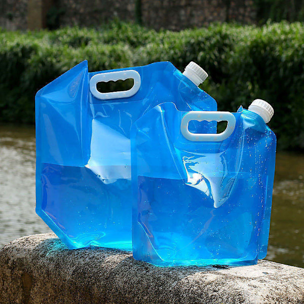 Set med 2 Vikbara och Bärbara Vattenbehållare (5 l + 1