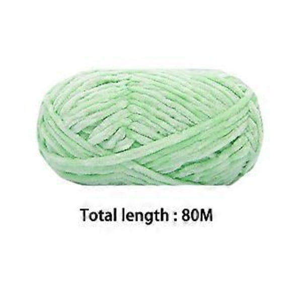 Grovt Garn Handstickning 80M DIY Tub Jättegarn Virkgarn Vikt Garn Handstickat Garn för Pläd Hantverk Halsduk Tröjor Kudde (Färskvattengrön)