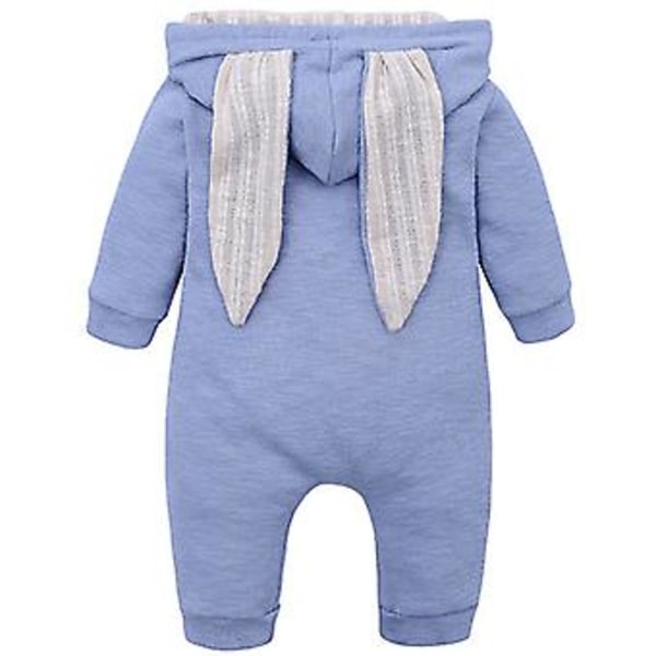 Pikkulapselle Pupu-Korvat Rompperi Vetoketjulla Talvi Pääsiäinen Hyppyasu Pyjama Uniapuku (6-9 Kuukautta)