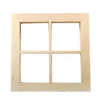 3x 1st 1:12 Dockskåpsfönsterram 4 Rutor Miniatyr DIY Dekor Dockskåpsdelar