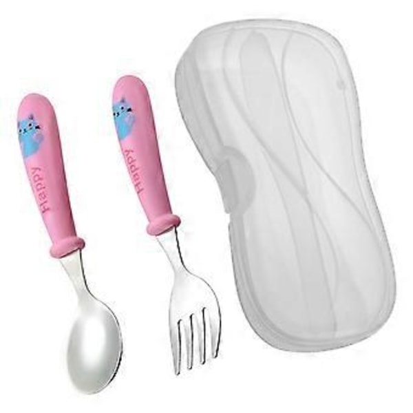 Tegneserie Sæt Bestik Madning Børn Service til Heimreise Børn (Pink)