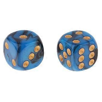 2-4-pack 5x6-sidiga speltärningar 16 mm tärningar för brädspel och matematikundervisning Mörk (4 st)