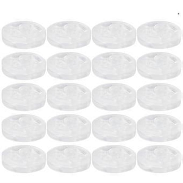 1000 stk. Usynlige Gennemsigtige Knapper Plastik T-shirt Knapper Tøj Trykknapper til Syning Scrapbooking Håndværk (Halvgennemsigtig 10mm)