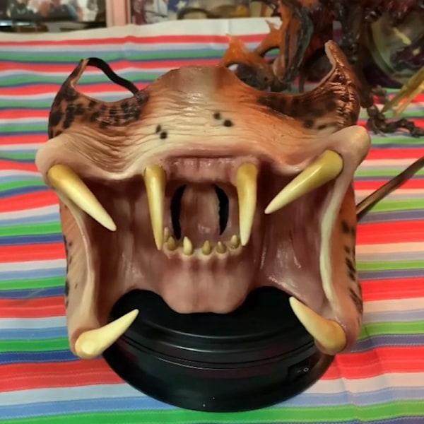 Alien Vs Predator Mask med Dreads Hår Airsoft Hjälm Skräck