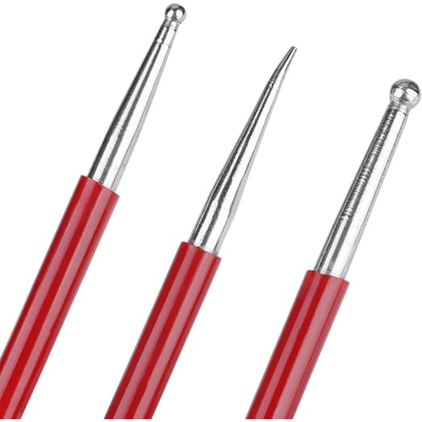 3PCS Läderpressverktyg Modellverktyg Läderhantverksverktyg S