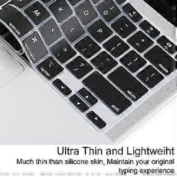 Ultratynt tastaturdeksel, hudvennlig materiale, høy transparens, vanntett og støvtett, designet for M1 Chip MacBook Air 13\", US Layout
