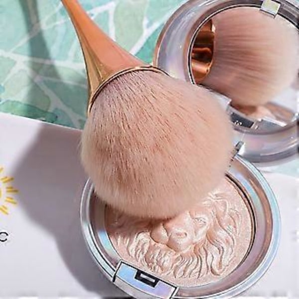 2 st Stora Mineralpuder Kabuki Borstar för Rouge och Bronzer