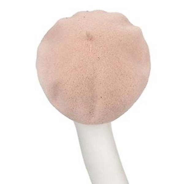 Ullberett för kvinnor, höst/vinter, tjock, dam, konstnär, fransk målarberett, flickor, dam, enfärgad, varm mössa, hatt för kvinnor (gul)