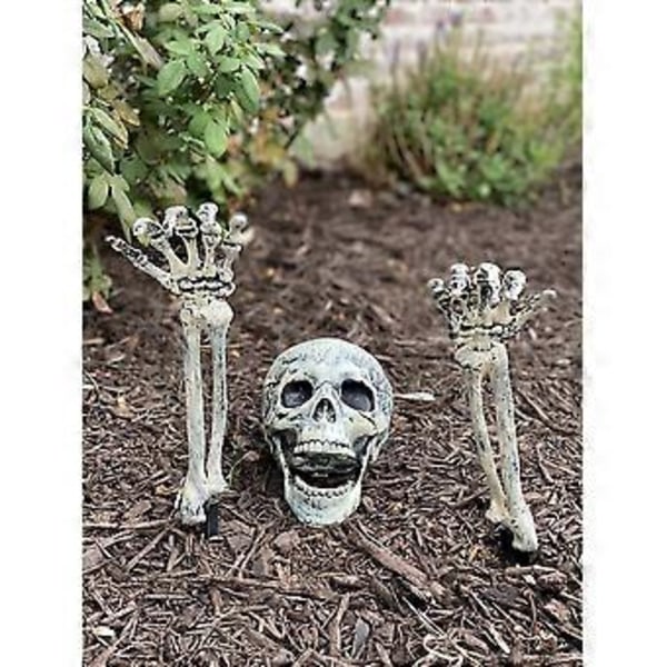 Falsk Skalle Stake Halloween Dekorasjon Hage Stake Hage Halloween Skalle Dekorasjon