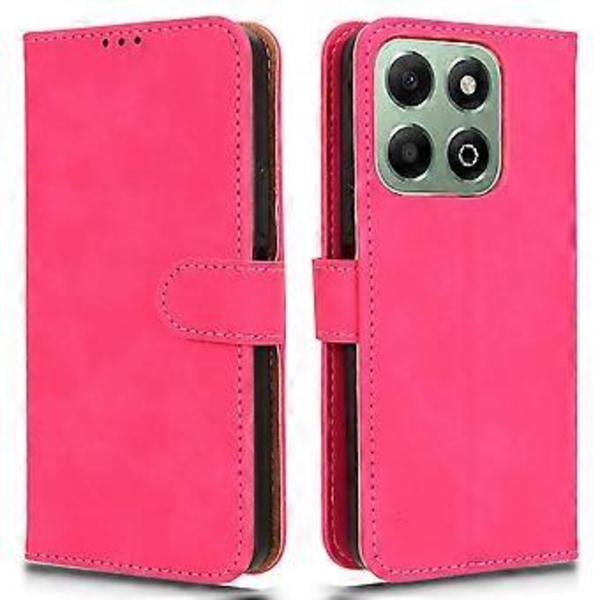 For Honor X6b 4G Læder Etui Hud-Følelse Anti-Drop Pung Flip Telefon Cover (Style D)