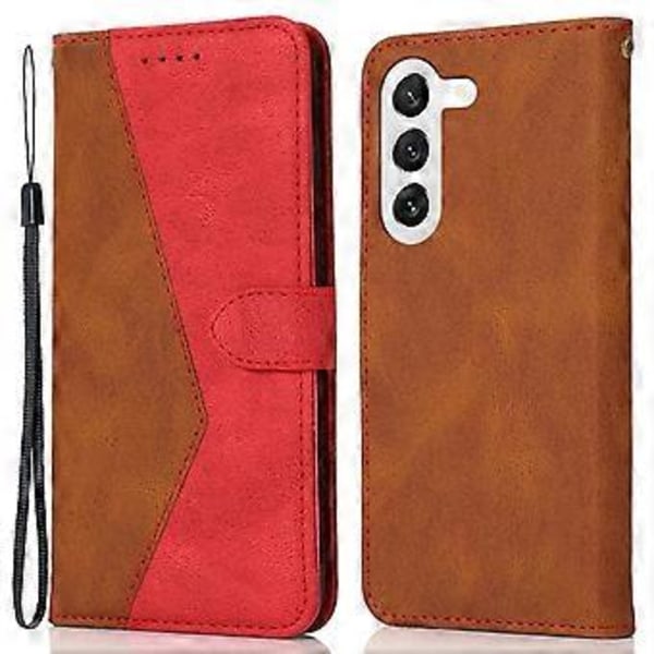 Cover til Samsung Galaxy A26 5G, farvesplejset pung, stativ, læder telefoncover med håndledsrem (Style C)