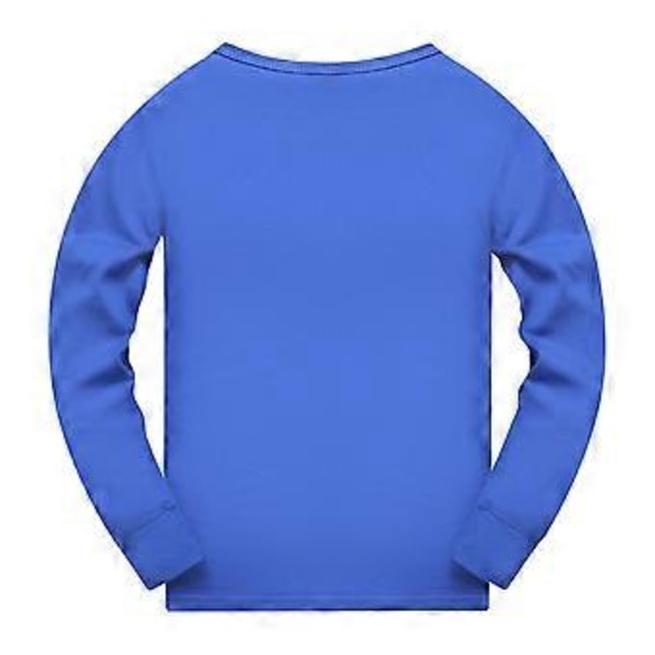 7-14 år Barn Pojkar Flickor Roblox Spel Tryckt T-shirt Toppar Byxor Pyjamas Set Pjs Sovkläder Nattkläder (9-10 år Mörkblå)