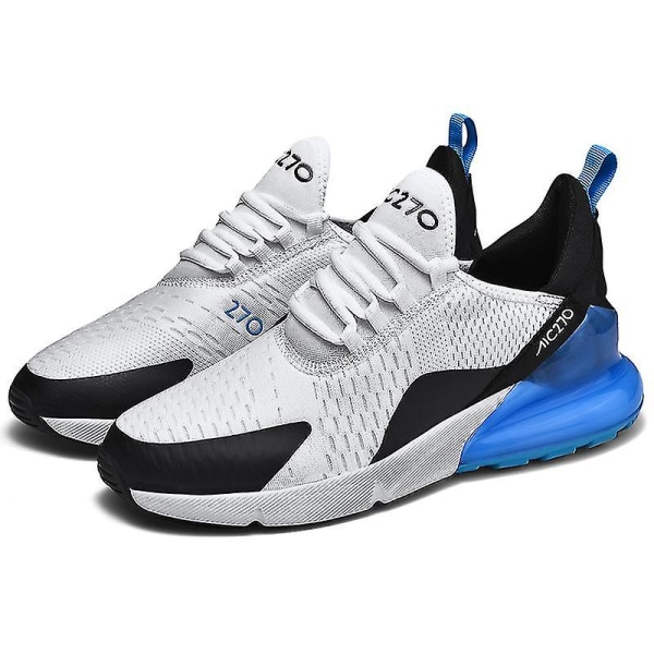 Mens Air Sports Running Shoes Breathable Sneakers Universal All Year Women Shoes Max 270 WhiteBlue WhiteBlue 43
