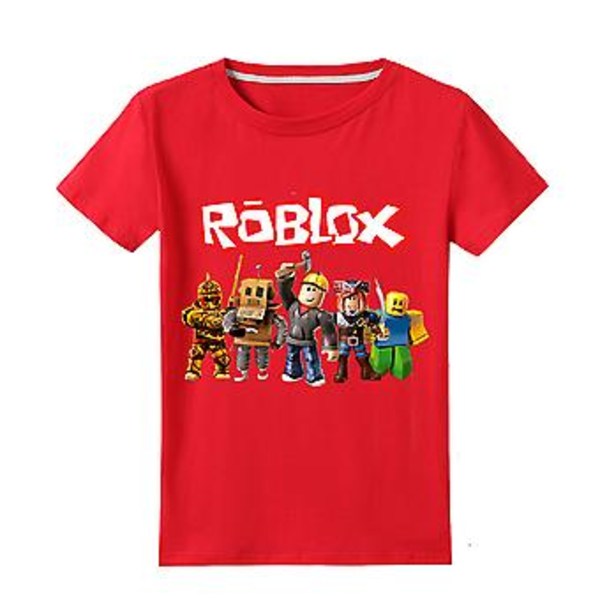 5-12 Years Kids Roblox Short Sleeve T-shirts Top(5-6Years )