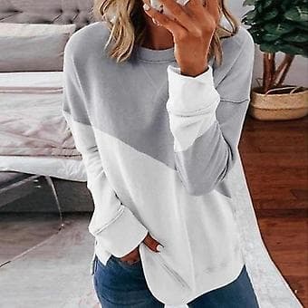 Efterårstøj til kvinder Oversized sweatshirt Løs bluse til hjemmearbejde Fester Brug (S)