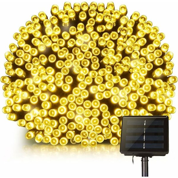 Solcelledrevne lyskæder, 200 LED vandtætte udendørs lyskæder 22m,