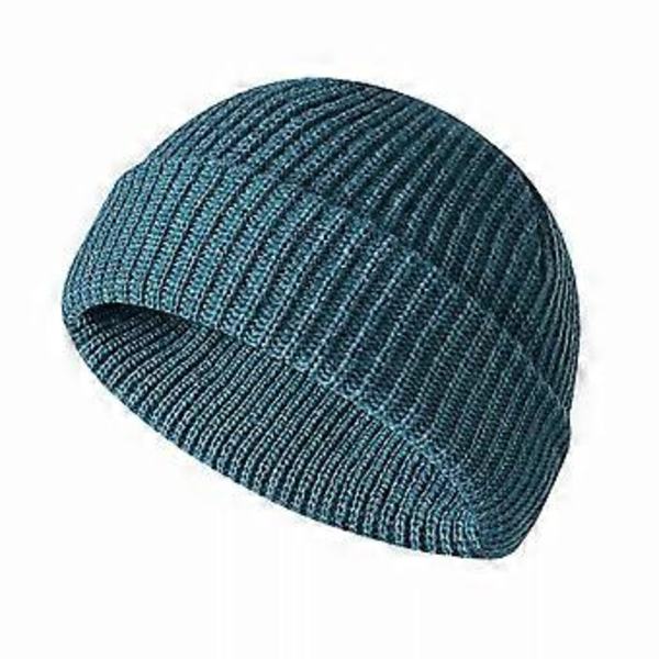 Reflekterende Beanie til Kvinder og Mænd, Flex Reflekterende Beanie Hat, Varmt Strikket Hat (Blå)